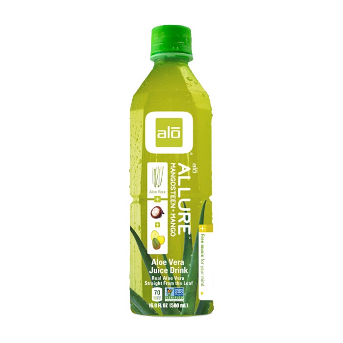 Alo - Aloe Vera Juice Drink - Allure - Mangosteen & Mango, 16.9 fl oz