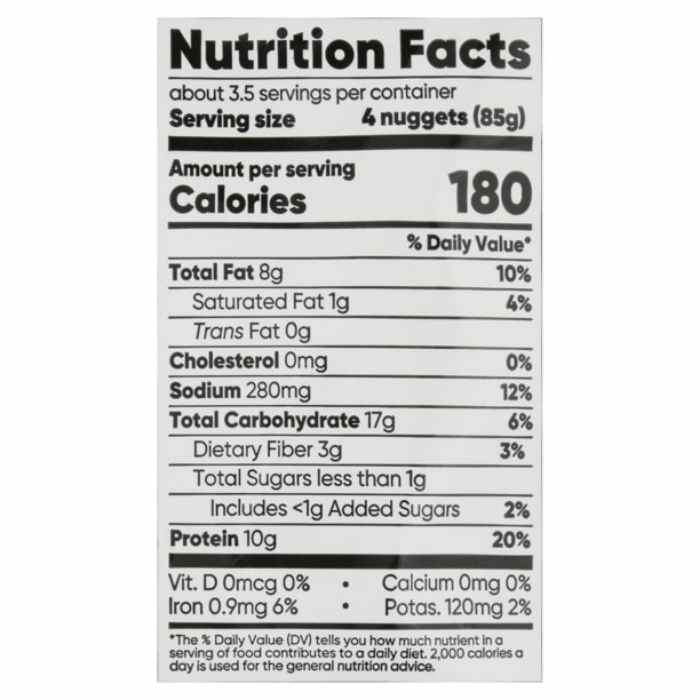 Alpha Foods -  Original Plant-Based Chick'n Nuggets - - Nutrition Facts