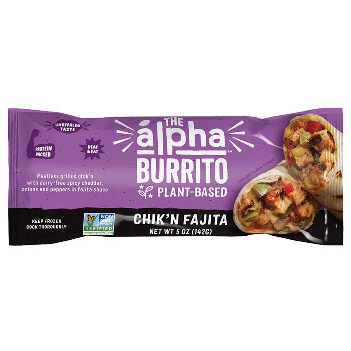 Alpha Foods - Plant-Based All-Day Burritos - Chik'n Fajita, 5oz