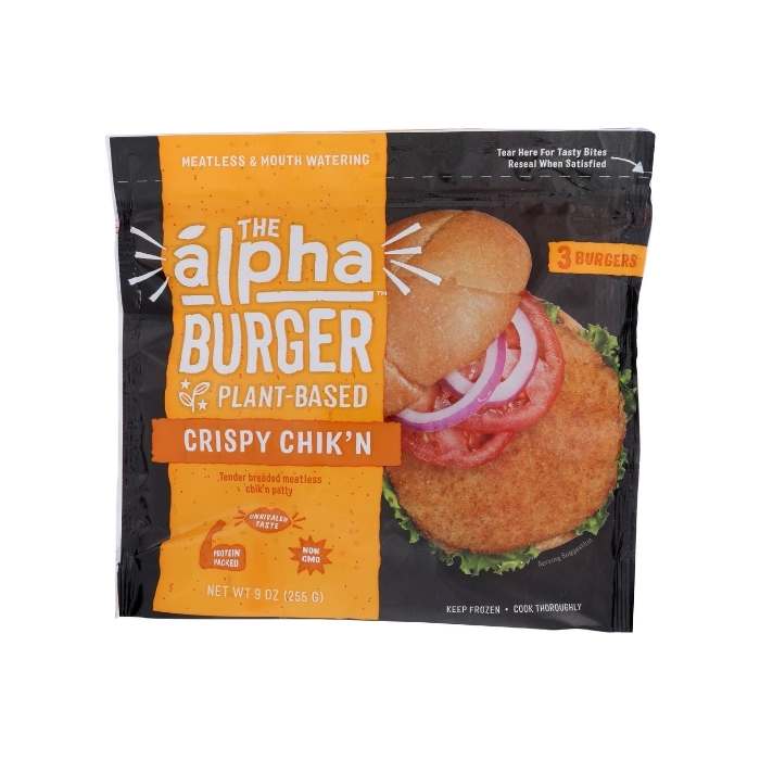 Alpha Foods PlantBased Crispy Chik'n Patties, 9oz