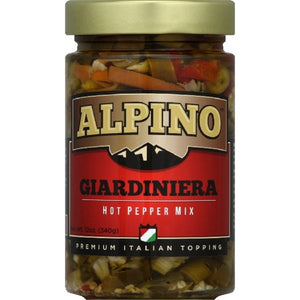 Alpino - Hot Pepper Mix Giardiniera, 12oz | Pack of 6