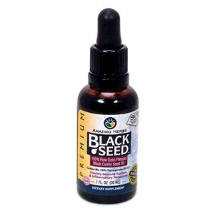 Amazing Herbs - Premium Cold-Pressed Black Cumin Seed Oil, 1 fl oz