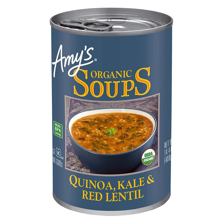 Amy's - Red Lentil Kale Quinoa Soup, 14.4oz
 | Pack of 12 - PlantX US