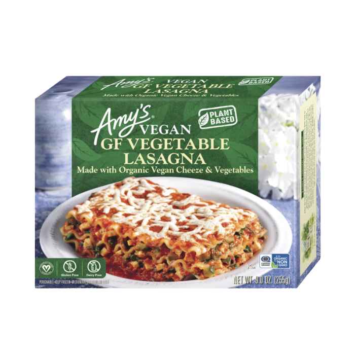 Amy's - Vegetable Lasagne with Daiya Vegan Cheeze (GF), 9oz - Front