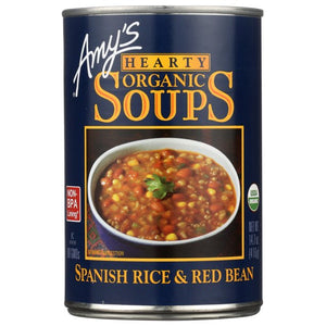 Amy's Hearty Organic Soups Spanish Rice and Red Bean 14.7 Fl Oz
 | Pack of 12