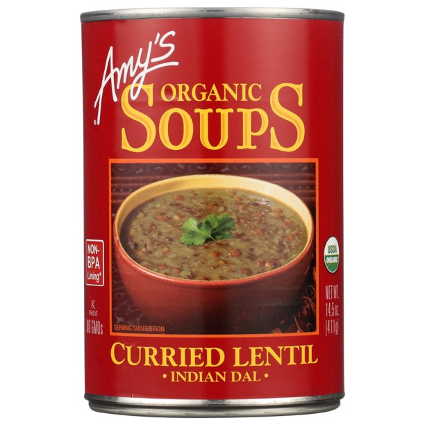 Amy's - Organic Curried Lentil Soup, 14.5oz | Pack of 12 - PlantX US