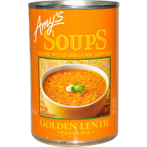 Amy's Organic Soup Golden Lentil 14.4 Fl Oz | Pack of 12