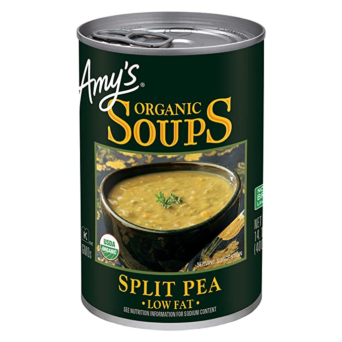 Amy's Organic Split Pea Soup Low Fat Low Sodium 14.1 Oz
 | Pack of 12 - PlantX US