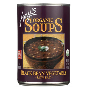 Amy's - Black Bean Low Fat Vegetable Soup, 14.5oz