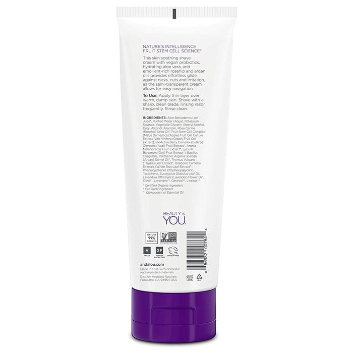 Andalou Naturals - Botanical Shave Cream Lavender Thyme, 8 fl oz - back