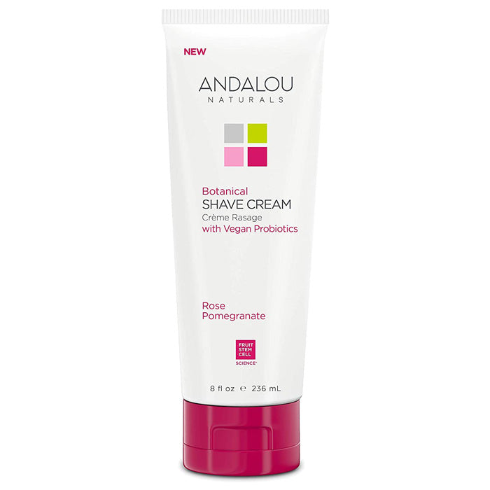 Andalou Naturals - Botanical Shave Cream Rose Pomegranate, 8 fl oz