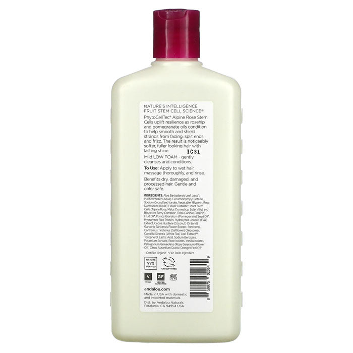 Andalou Naturals - Complex Color Care Shampoo 1000 Roses, 11.5 fl oz - back