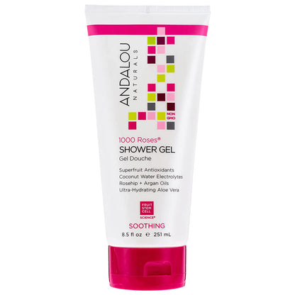 Andalou Naturals - Soothing Shower Gel Sensitive 1000 Roses, 8.5 fl oz