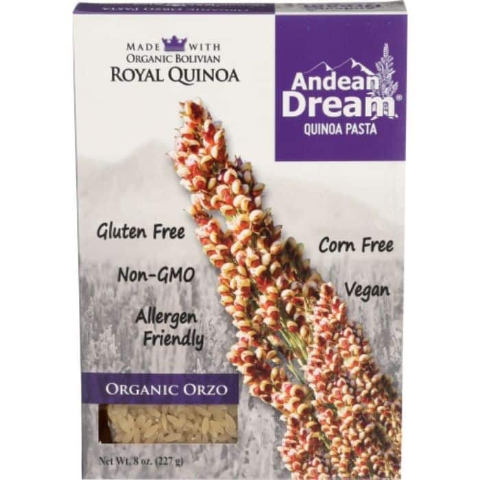 Andean Dream - Organic Quinoa Pasta Orzo - front