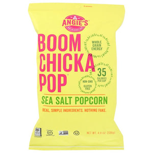 Angie's Artisan Treats Boom Chicka Pop. Sea Salt Popcorn, 4.8 Oz
 | Pack of 12