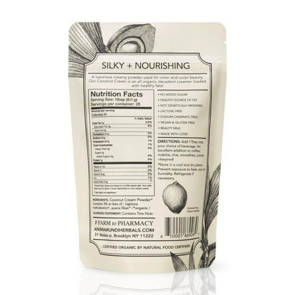 Anima Mundi - Coconut Cream Powder, 8oz - back