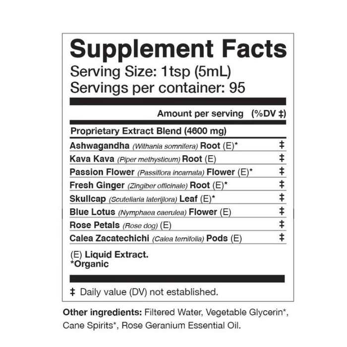 Anima Mundi - Dream Elixir: Sleep Aid, 2fl oz - supplement facts
