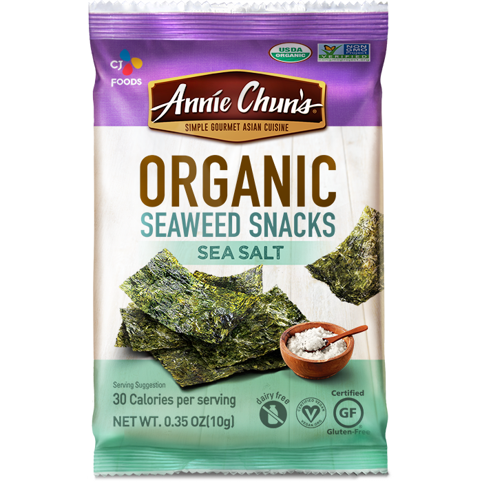 Annie Chun's Organic Seaweed Snacks Sea Salt 0.35oz | Pack of 12 - PlantX US