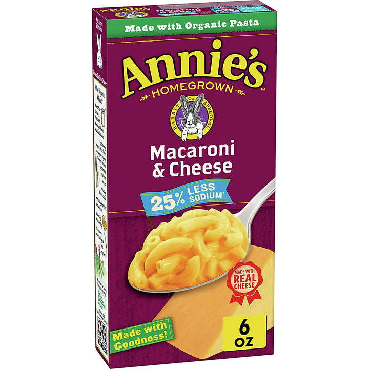 Annie's Homegrown Lower Sodium Macaroni & Cheese, 6 oz
 | Pack of 12 - PlantX US