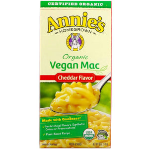 Annie's Homegrown, Organic Vegan Mac, Cheddar Flavor, 6 oz
 | Pack of 12