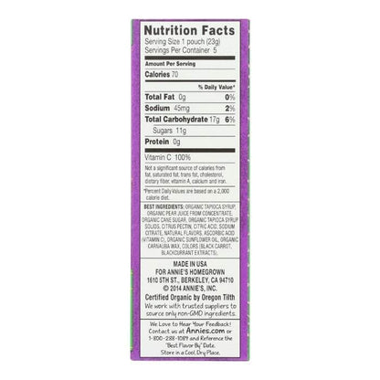 Annie’s Homegrown Berry Patch Bunny Fruit Snacks Side 2