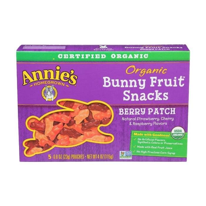 Annie’s Homegrown Berry Patch Bunny Fruit Snacks Front