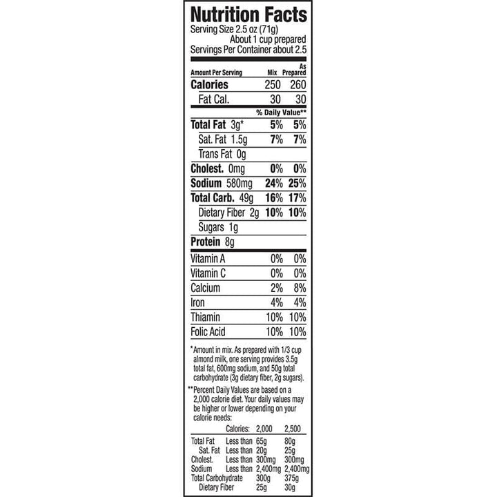 13562499014 - annies homegrown vegan mac cheddar flavor nutrition