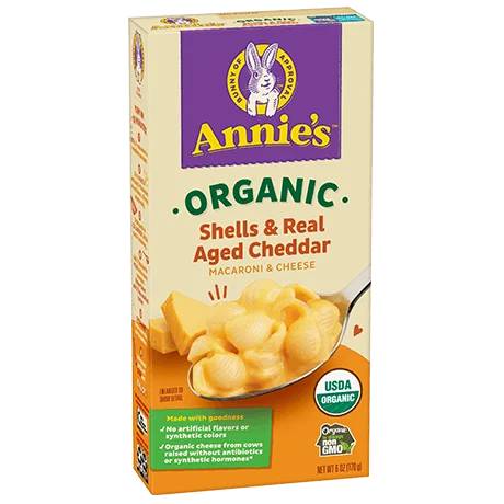 Annies Homegrown Shells Cheese Cheddar Organic , 10.8 oz | Pack of 12 - PlantX US