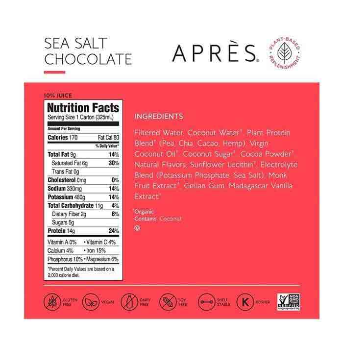 Apres - Sea Salt Chocolate, 11oz - Back