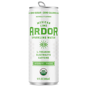 Ardor Organic - Mexican Lime Sparkling Water, 12 fl oz