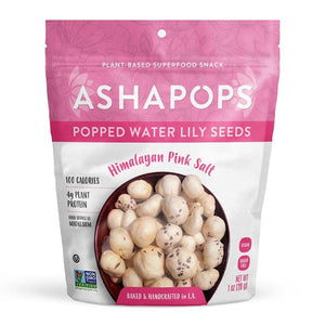 AshaPops - Popped Water Lily Seeds Himalyan Pink Sea Salt, 1oz
