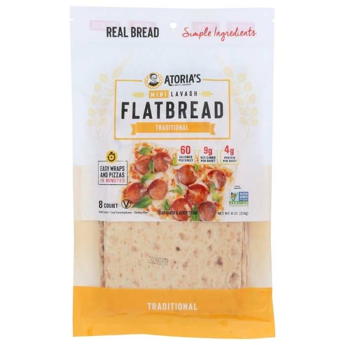 Atoria's Family Bakery - Mini Lavash Flatbread, 6oz | Multiple Flavors