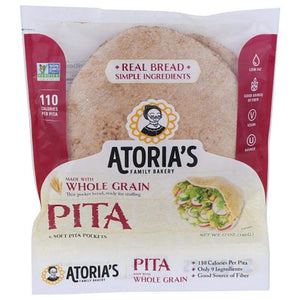 Atoria's Family Bakery - Whole Grain Pita, 12oz