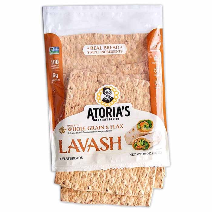 Atorias Family Bakery - Lavash Flatbreads - Whole Grain & Flax, 10oz