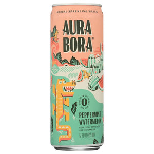 Aura Bora - Peppermint Watermelon Sparkling Water, 12oz