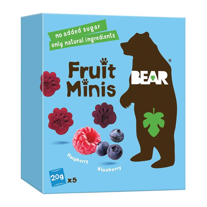 BEAR Snacks - Fruit Minis Raspberry Blueberry, 3.5oz | Pack of 4 - PlantX US
