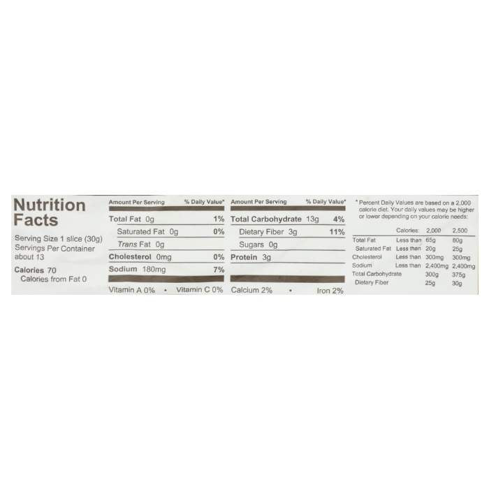 BFree - Gluten-Free Soft White Bread, 14.11oz - nutrition facts