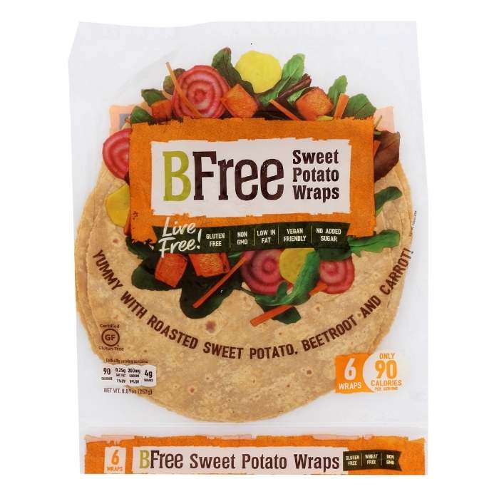 BFree - Gluten-Free Wraps Sweet Potato, 8.89oz - front