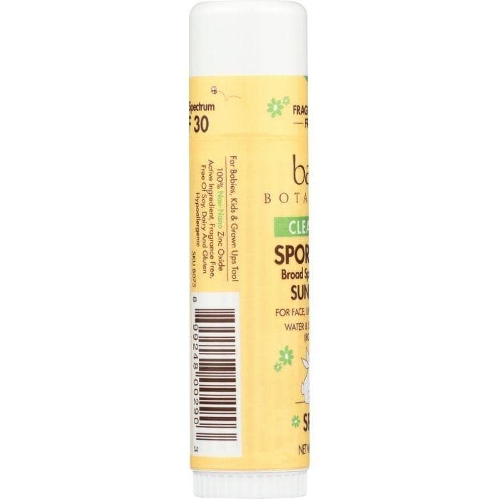 Babo Botanicals - Clear Zinc Sport Sunscreen Stick, SPF30 - back
