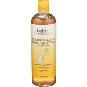 Babo Botanicals - Moisturizing Baby Bubble Bath & Wash - Oatmilk, 15oz
