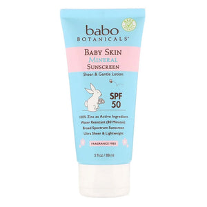 Babo Botanicals - Baby Skin Mineral Sunscreen (SPF 50), 3 fl oz