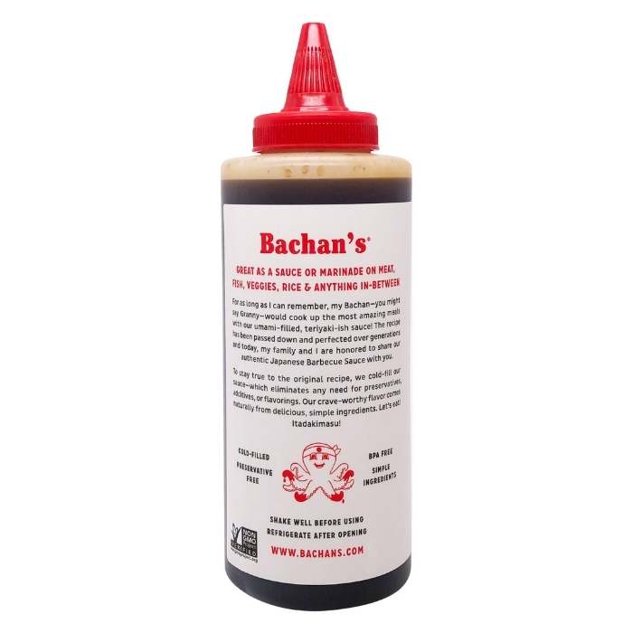 Bachan's - Japanese BBQ original Sauce, 17oz - back