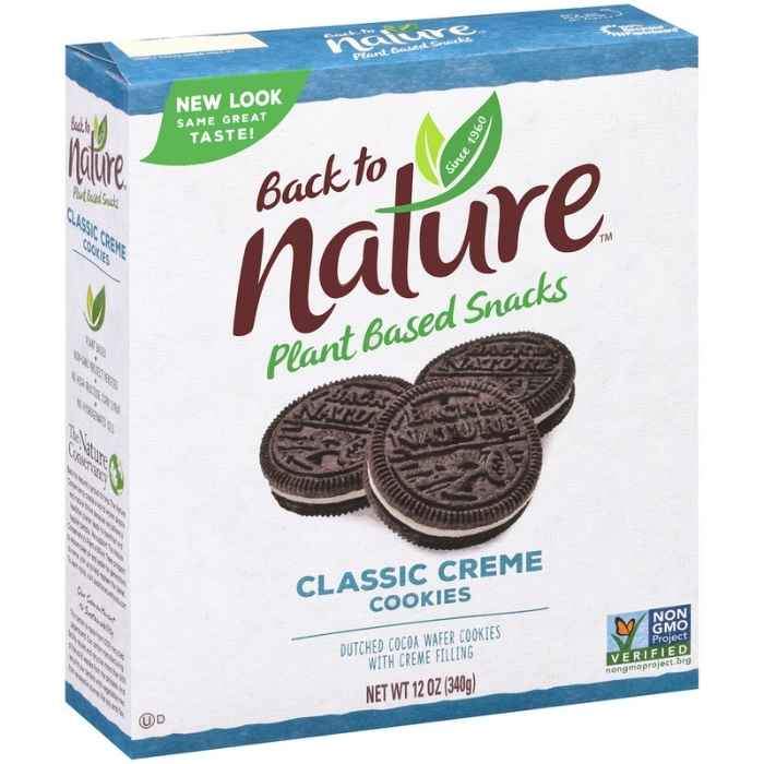 Back to Nature - Classic Creme Cookies, 12oz - front
