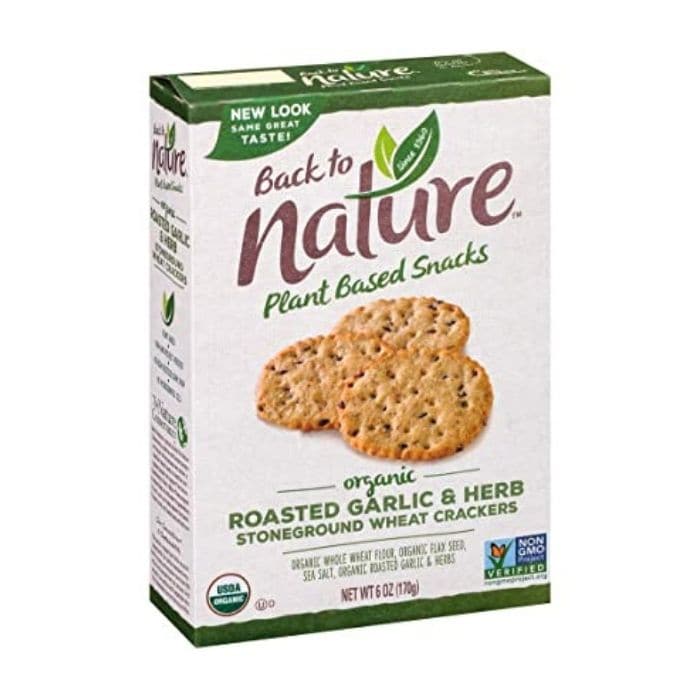 Back to Nature Garlic and Herb Crackers Front