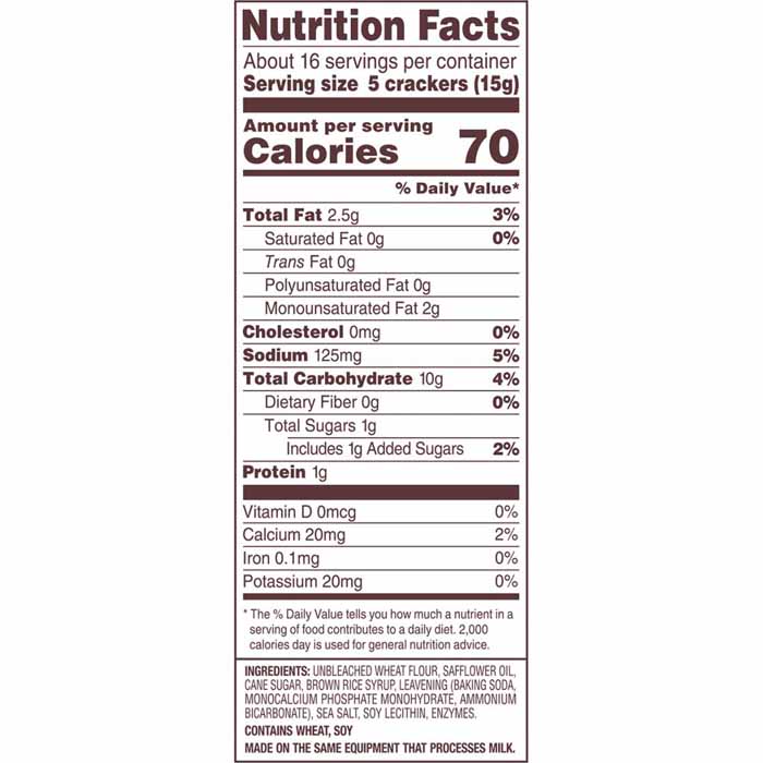 Back to Nature - Classic Round Crackers, Sea Salt, 8.5oz - back