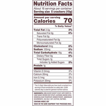 Back to Nature - Classic Round Crackers, Sea Salt, 8.5oz - back