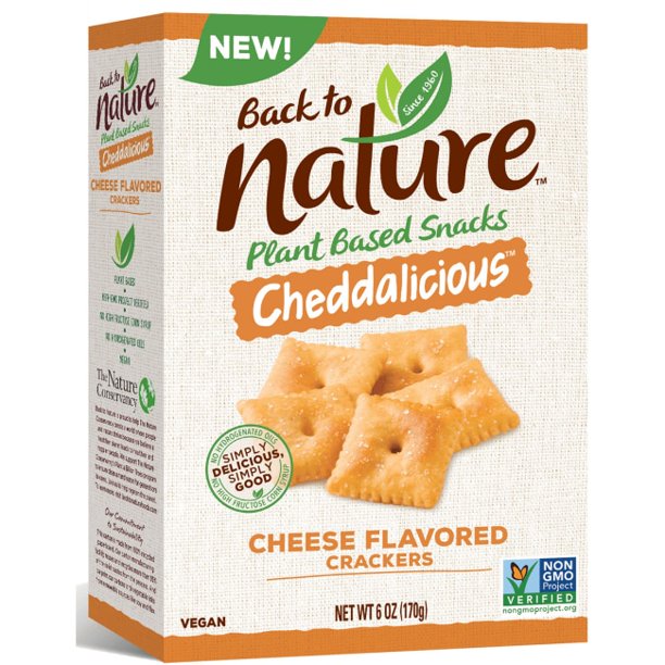 Back to Nature - Cheddalicious Cheese Flavored Crackers 6oz | Pack of 6 - PlantX US