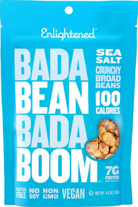 Bada Bean Bada Boom, Crunchy Broad Beans, Sea Salt, 4.5 oz 
 | Pack of 6