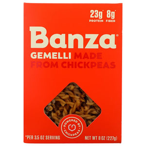 Banza Chickpea Pasta - Pasta Gemelli Chickpea, 8oz