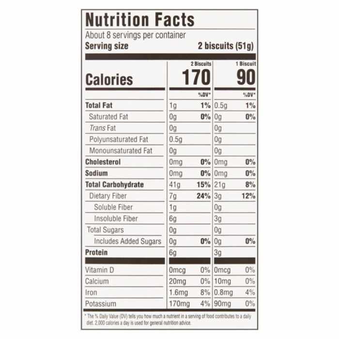 Barbara's - Shredded Wheat Big Biscuit Cereal, 15oz - Nutrition Facts